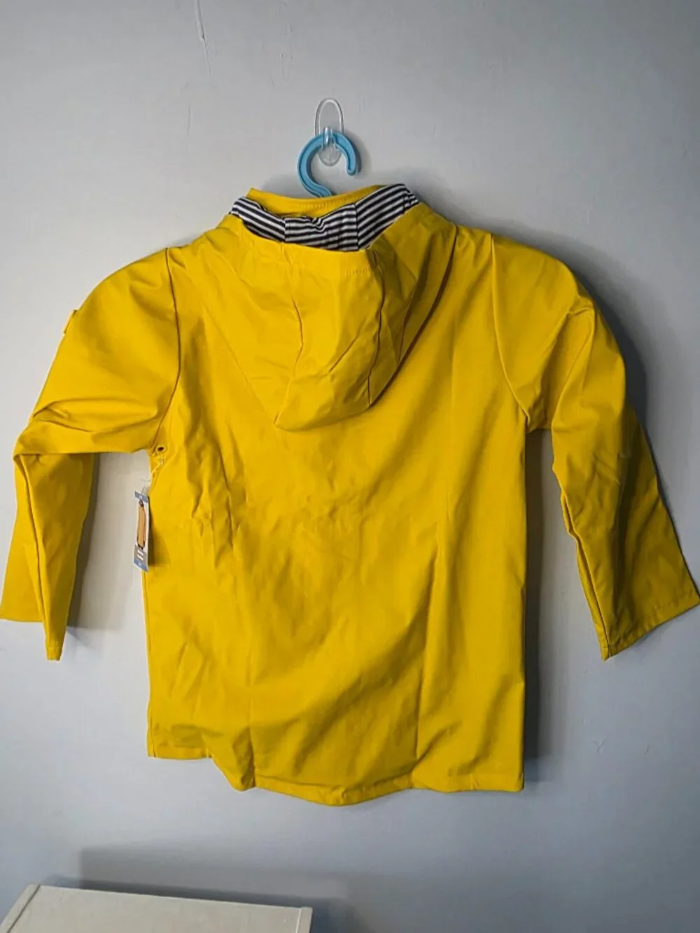 Hunter Kids Yellow Rain Jacket Zip Snap Hooded Size S (6/7) NWT READ